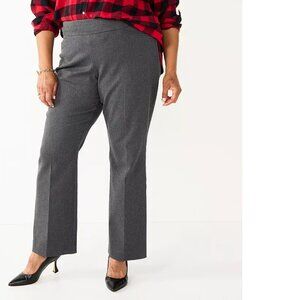 Croft & Barrow Heather Gray Bootcut Mid Rise Pants Size 20W New With Tags